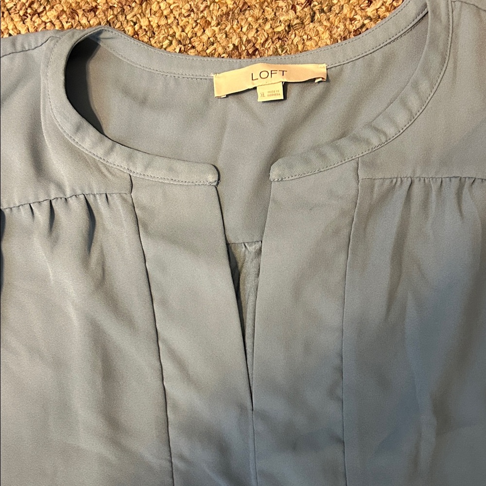 LOFT Soft Blue Blouse - Picture 3 of 5